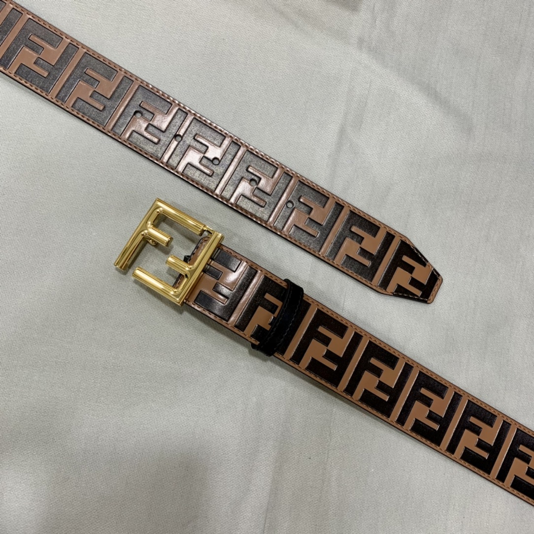 Fendi Leather Belts 1:1 Mirror Version