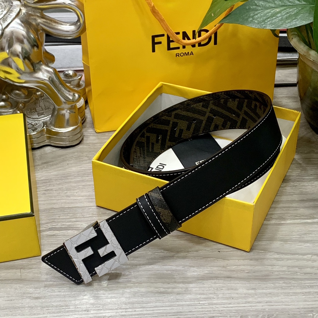 Fendi Leather Belts 1:1 Mirror Version