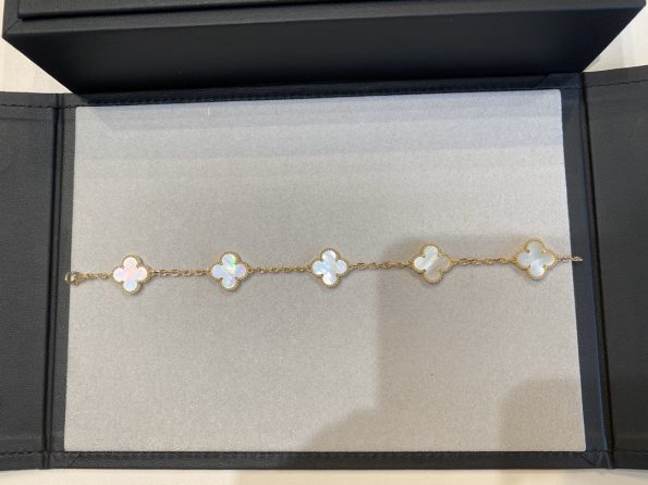 Van Cleef Bracelet Dupe, White Clover Bracelet