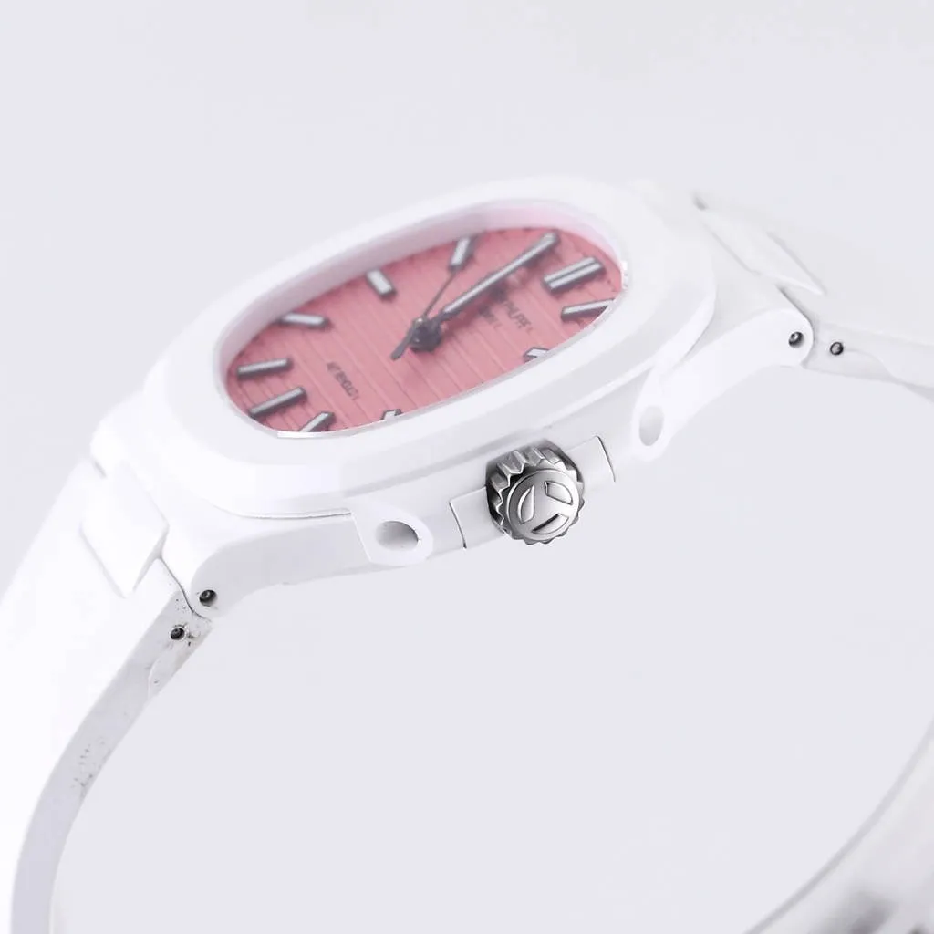 Nautilus 5711/1A-018  40 mm, Rubber Strap Pink Dial