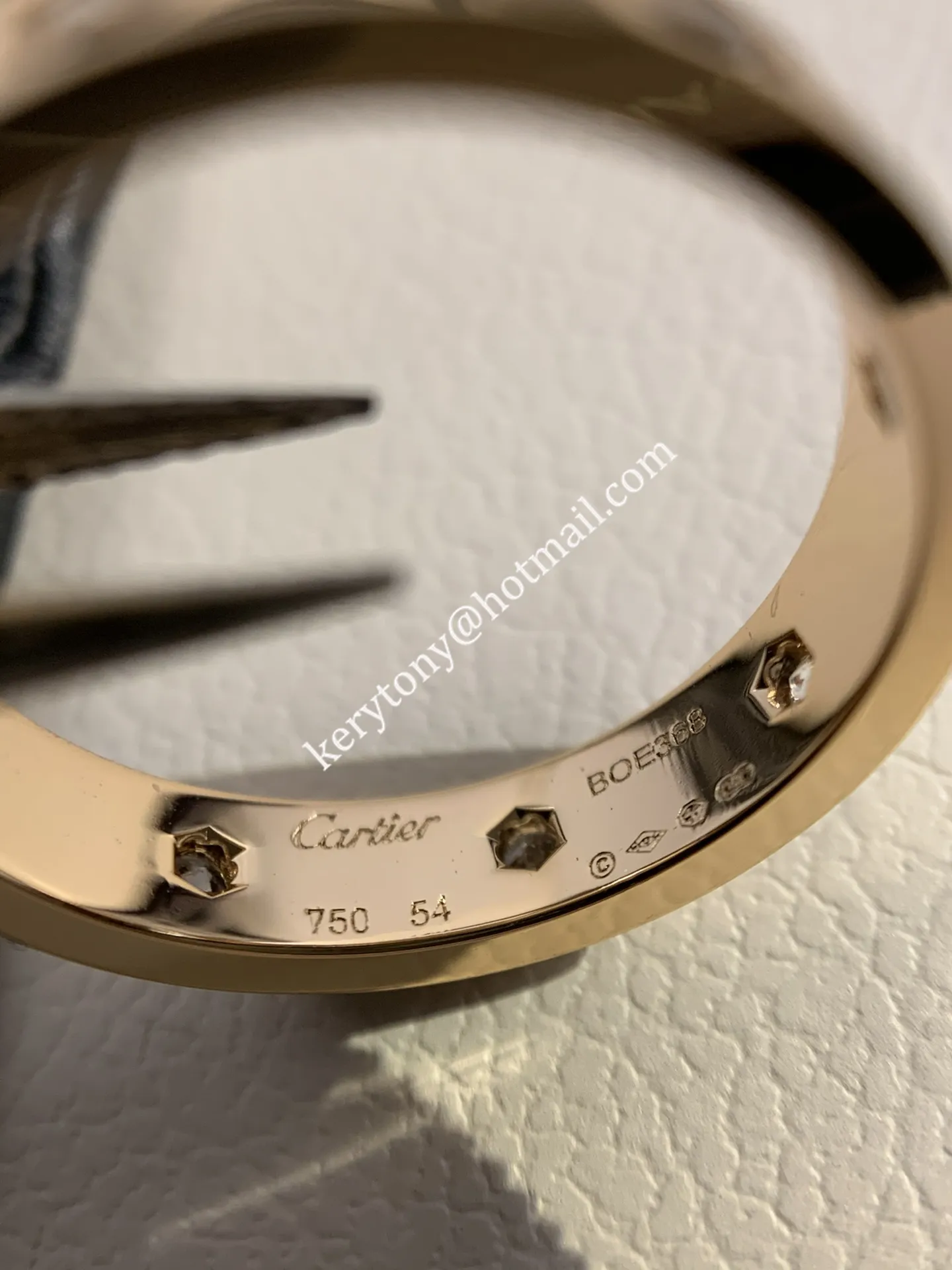 Good Reviews Cartier Love Ring 18K Rose Gold Ring With 8 Diamonds B4050800 For Sale