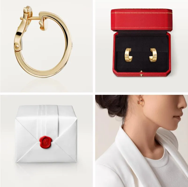 Cartier Love Clip Earrings With 2 Diamonds Yellow Gold