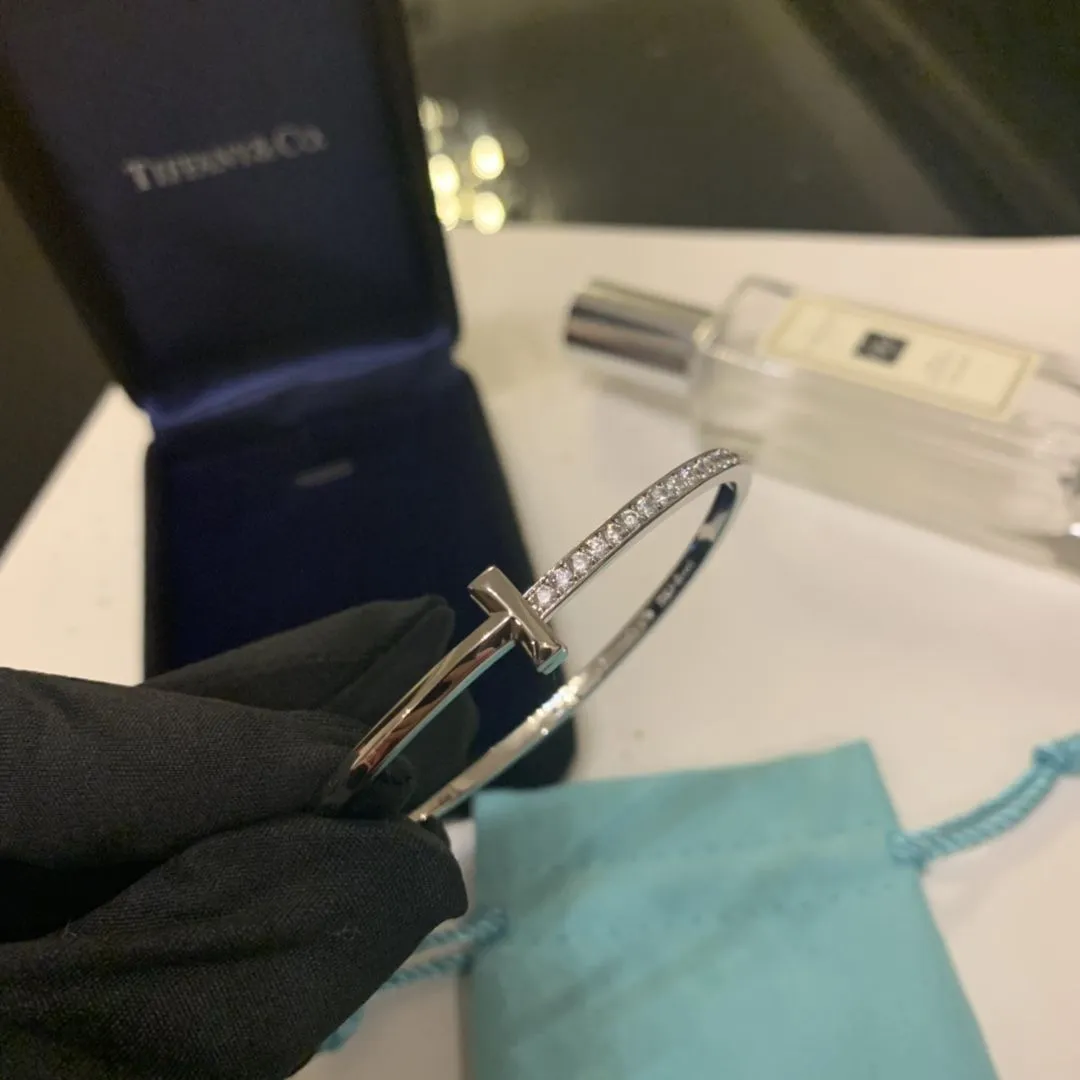 TOP Tiffany Female Tiffany T1 Unilateral Diamonds Fine Jewellery England Sale White Gold/Yellow Gold/Rose Gold