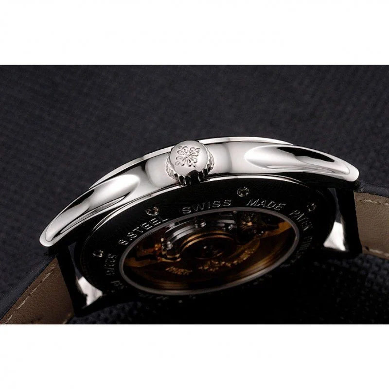 Calatrava Black Dial 41 mm, Stainless Steel