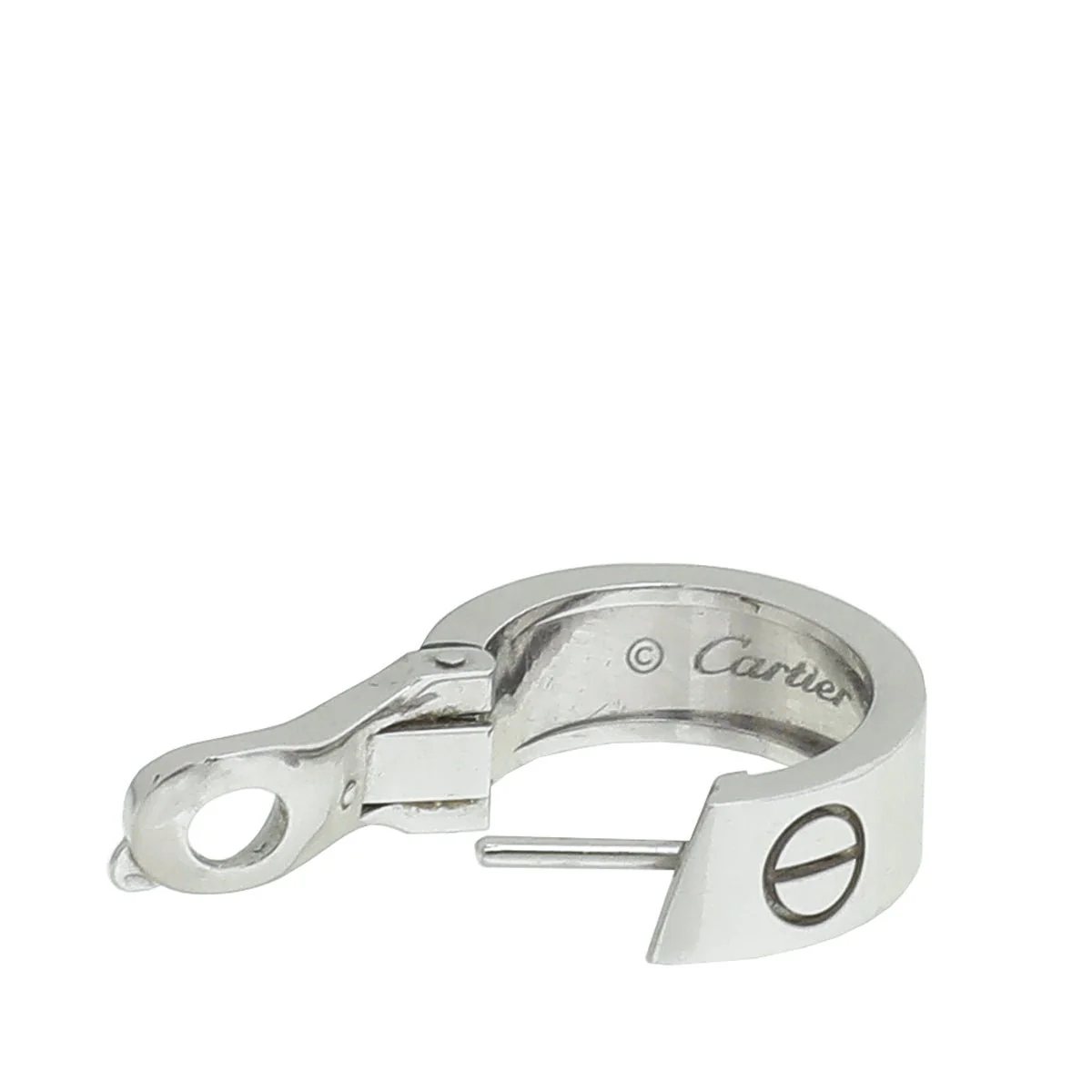 Cartier 18K White Gold Love Earrings