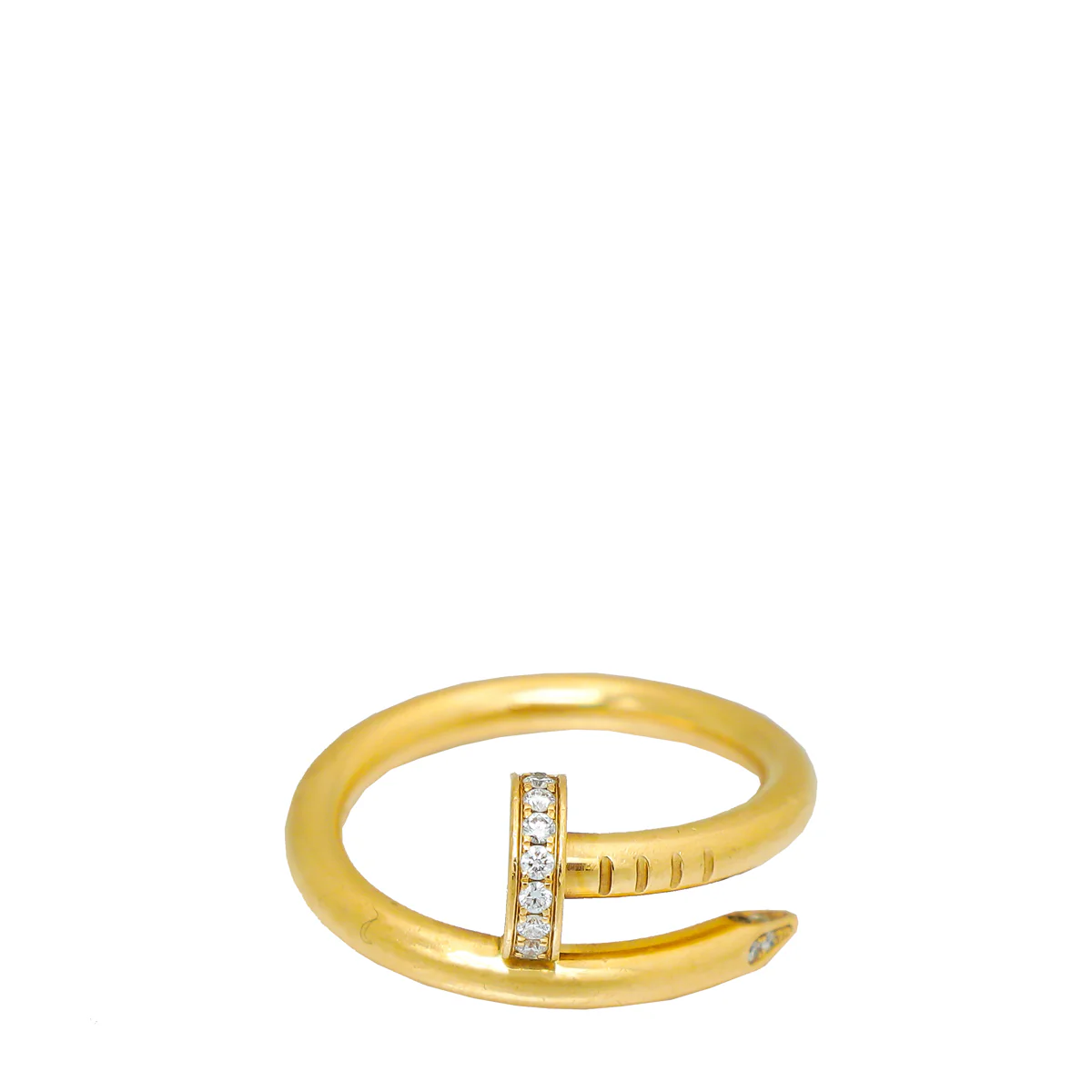 Cartier 18K Yellow Gold w/22 Diamonds Juste Un Clou Ring 51