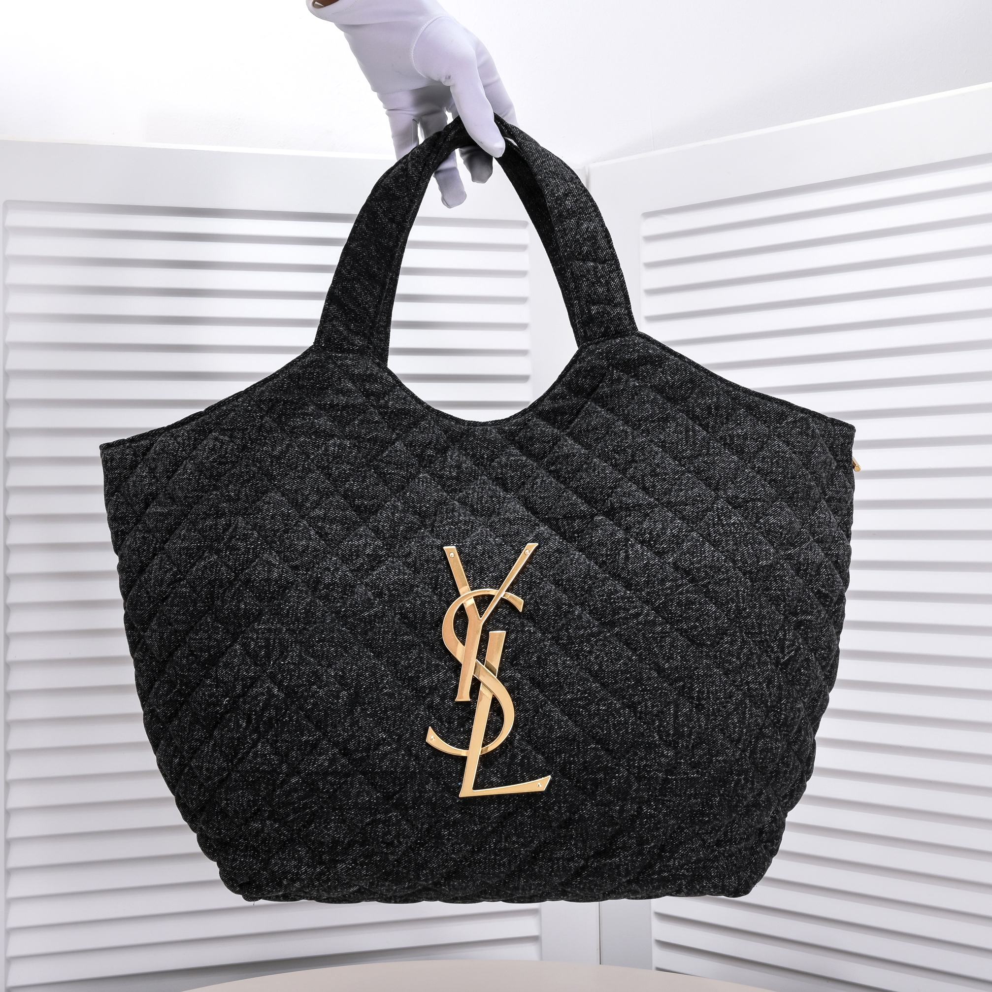 Saint Laurent YSL Icar Maxi Shopping Bag In Quilted  Shoulder Bag Handbag