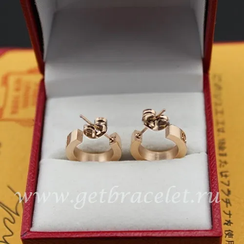 Replica Cartier Love Earrings Pink Gold B8029000