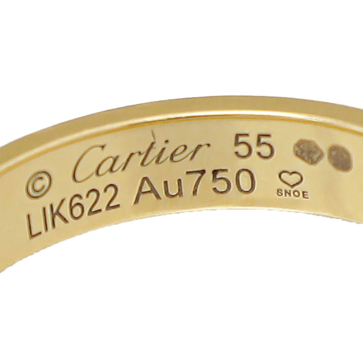 Cartier 18K Yellow Gold Love Wedding Band Ring 55