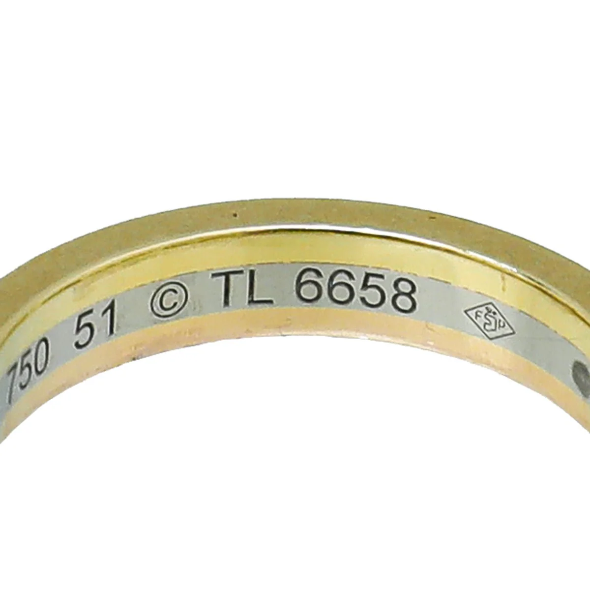 Cartier 18K Trinity Gold Diamond Vend?me Louis Cartier Wedding Band 51