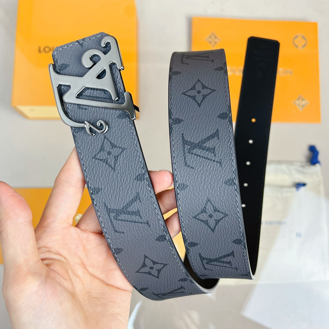 Louis Vuitton LV Leather Belts 1:1 Mirror Version