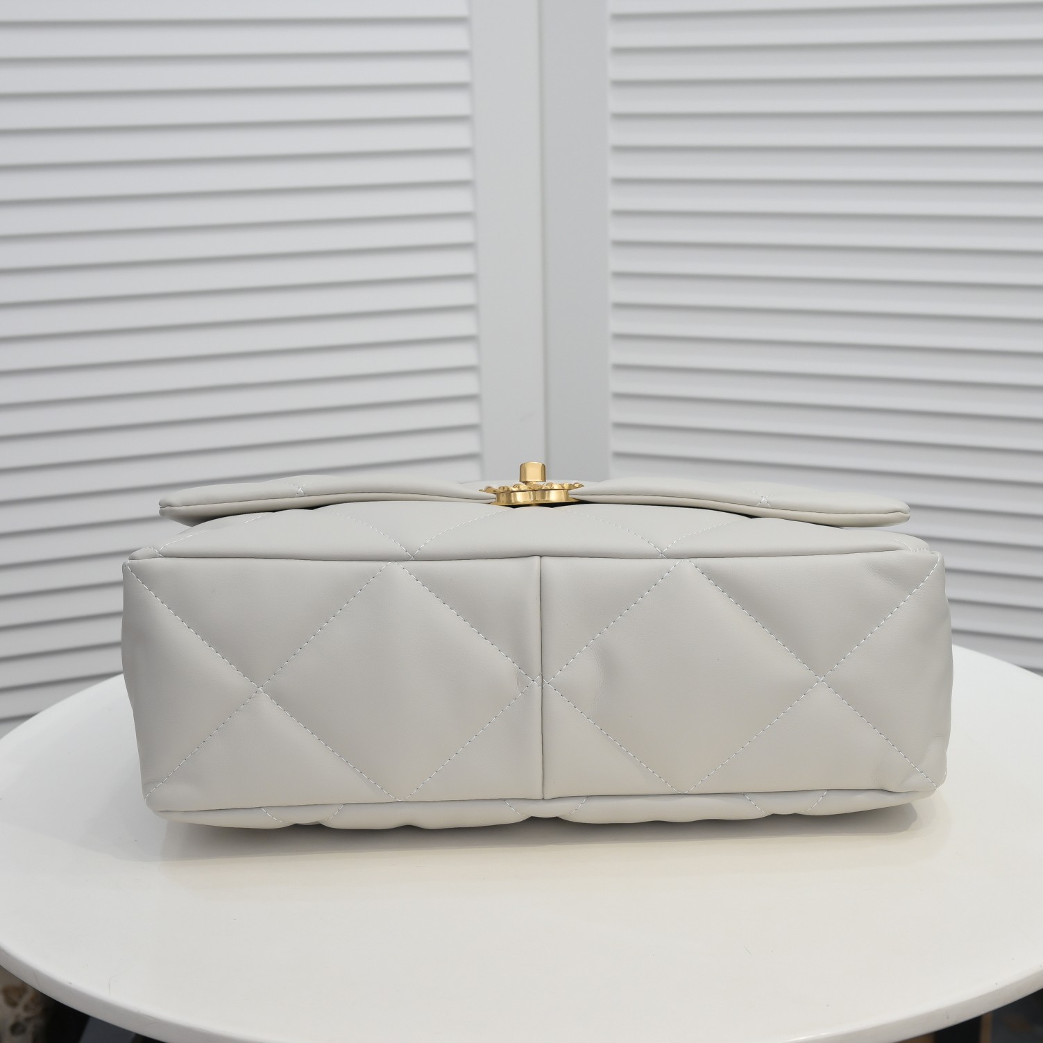 Chanel Lambskin Quilted Large19 Flap Shoulder Bag Handbag