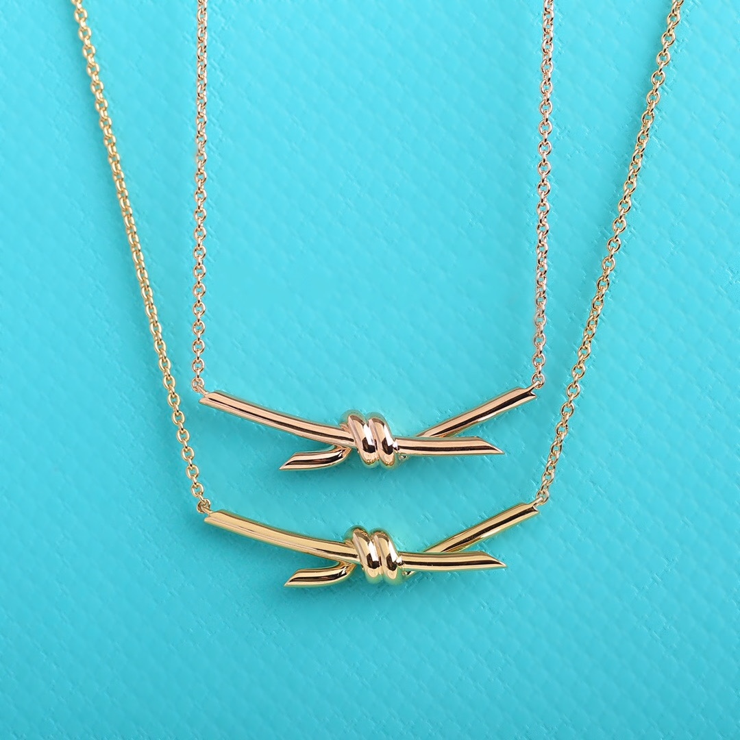 Tiffany Knot Necklace Replica, Gold