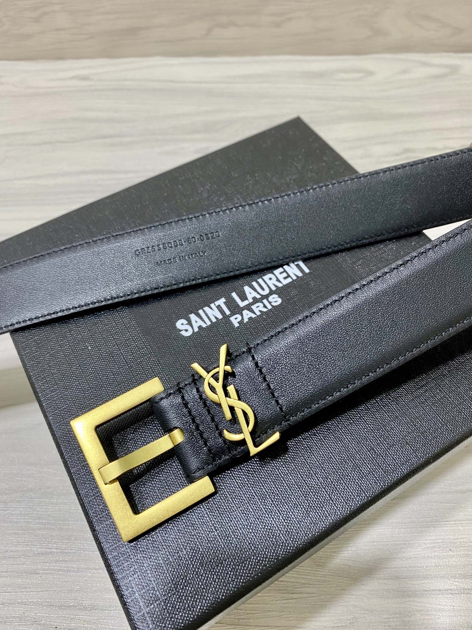 YSL Saint Laurent Leather Belts 1:1 Mirror Version