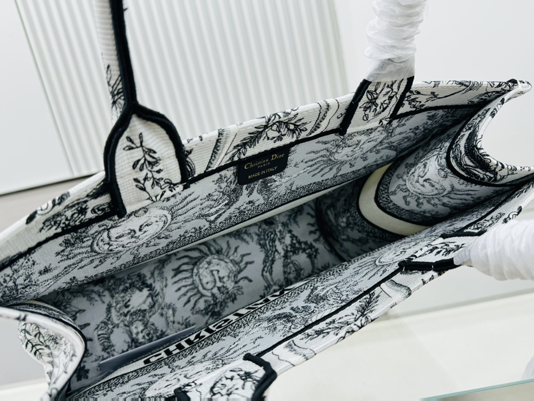 Dior Book Tote Embroider Large Shoulder Bag Handbag