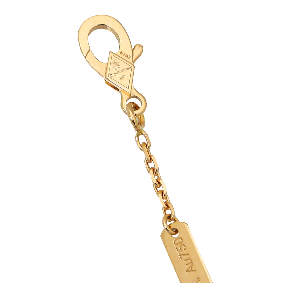 Van Cleef & Arpels 18K Rose Gold Diamond Silver Obsidian Holiday Pendant Necklace