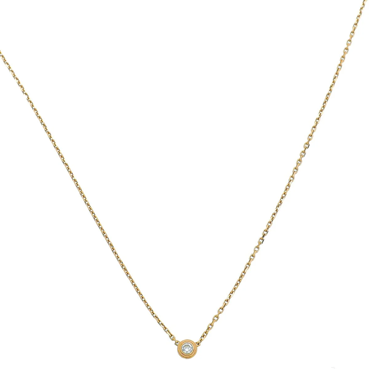 Cartier 18K Rose Gold Diamond D'Amour XS Model Necklace