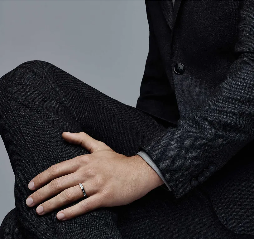 Tiffany & Co Narrow Band Studded Crystals Couple Style Fine Jewelry Street Luxurious Knock-off GRP02847