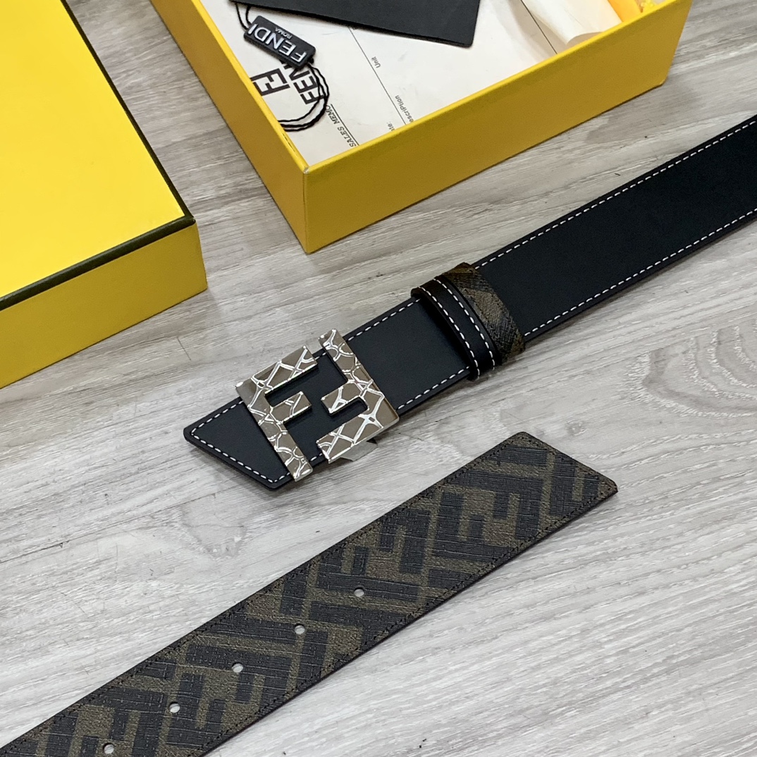 Fendi Leather Belts 1:1 Mirror Version