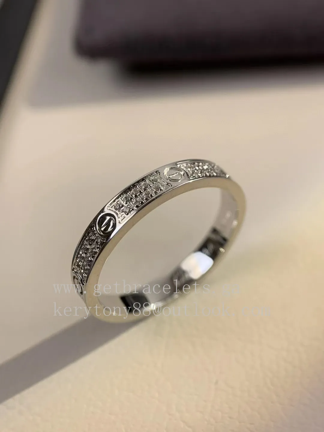 Cartier Love Ring Small Model White Gold with Diamonds B4218200