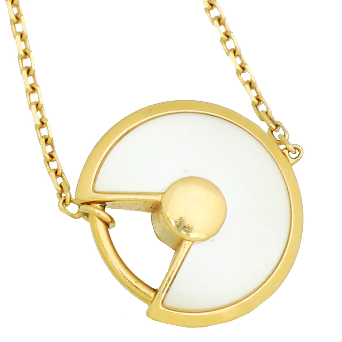 Cartier 18K Yellow Gold Diamond MOP Diamond Amulette XS Bracelet