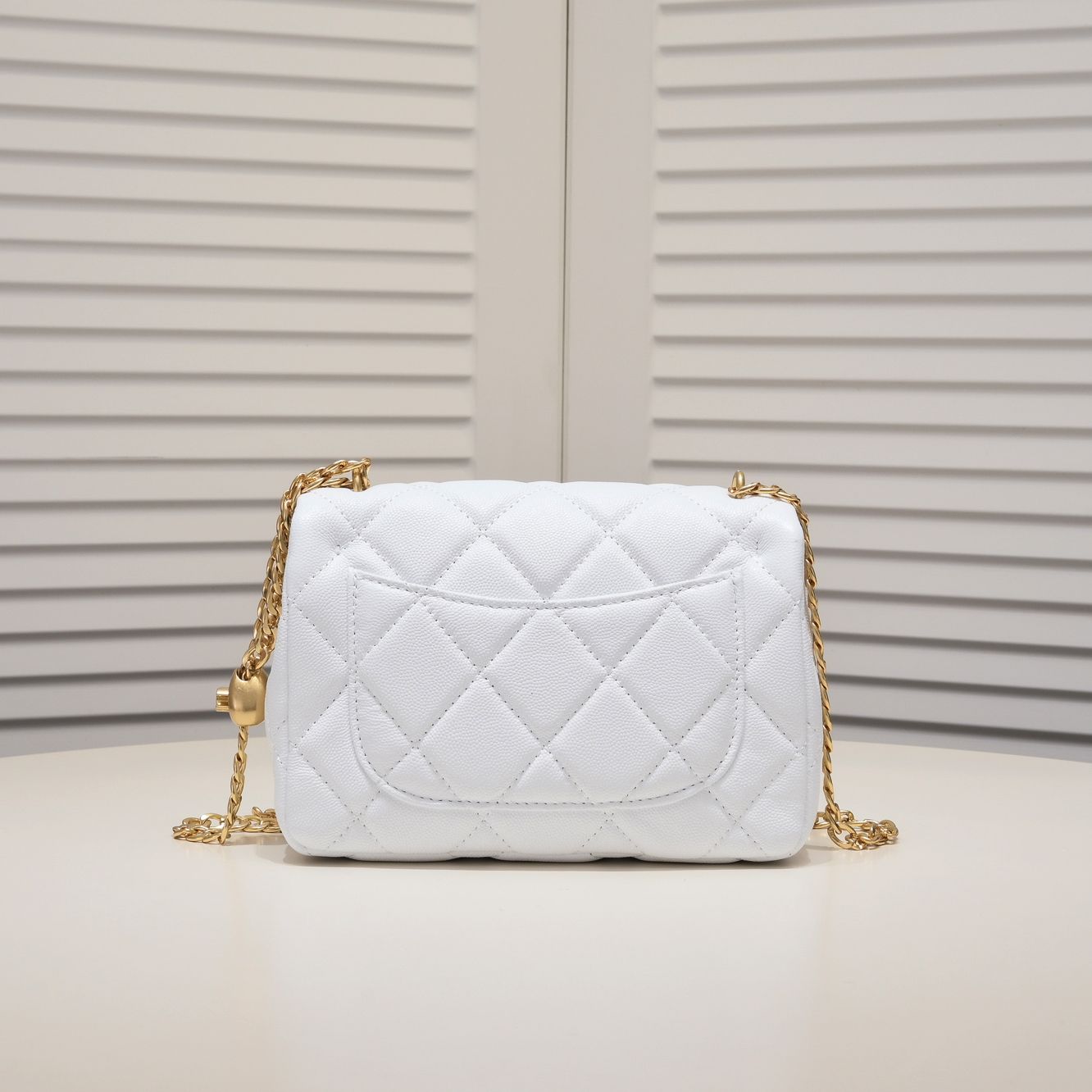 Chanel 23P Peach Hardware Shoulder Bag Handbag