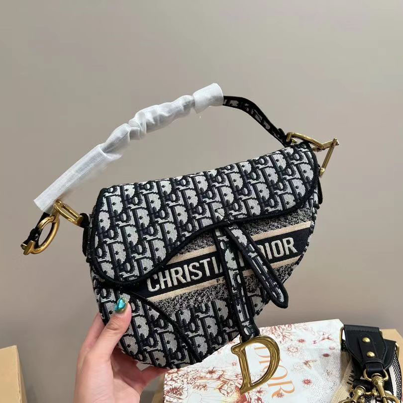 Dior SADDLE Bag Oblique Embroidered (Replica)