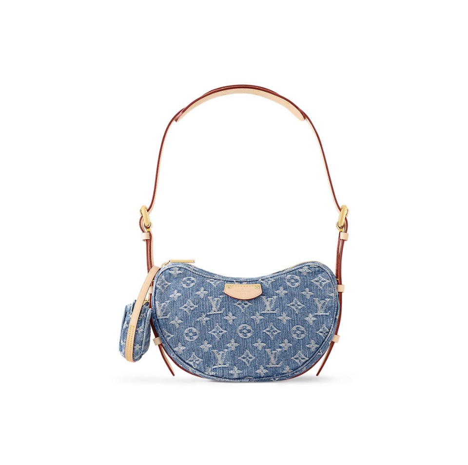 Louis Vuitton LV CROISSANT Denim Handbag Shoulder Bag(Replica)