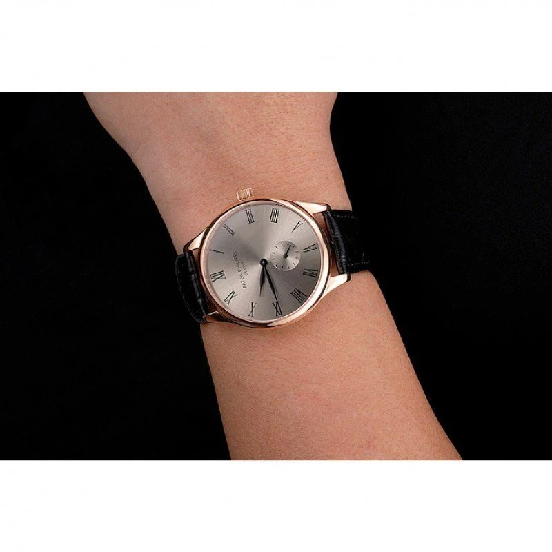 Calatrava Dial Silver 40 mm, Rose Gold