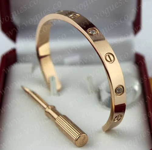 Cartier Semi-Open Love Bracelet Pink Gold 4 Diamonds