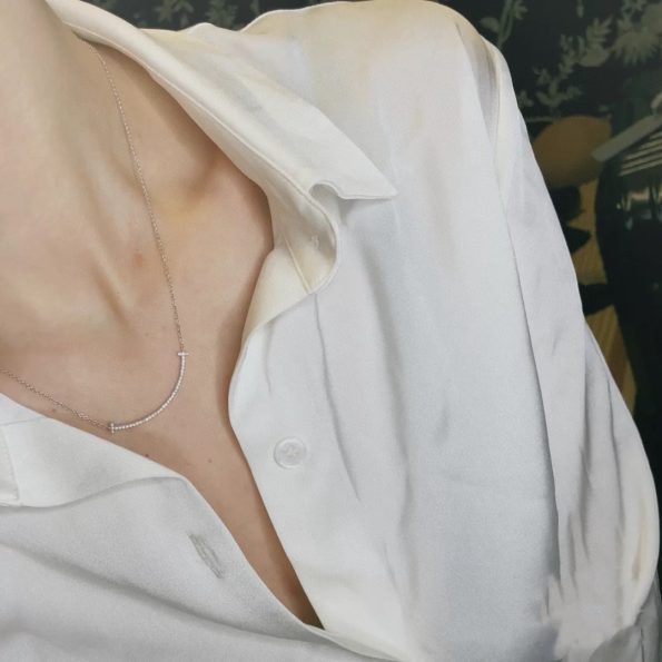 Tiffany T Smile Necklace Dupe, Diamonds