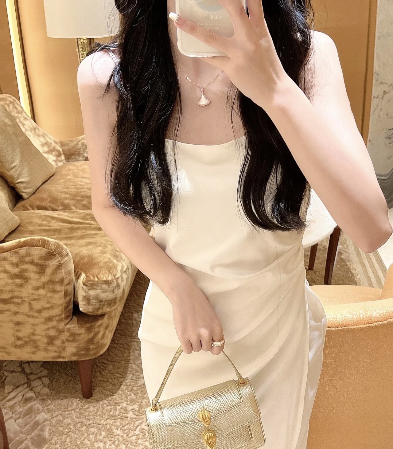 BVLGARI DIVAS' DREAM NECKLACE, White Mother-of-Pearl & Malachite, Three Style