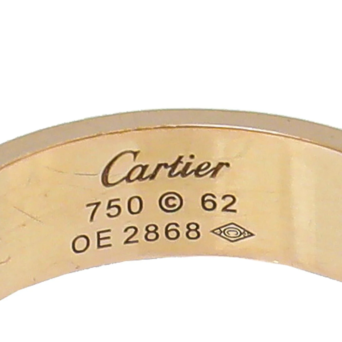 Cartier 18K Pink Gold Diamond Love Ring 62