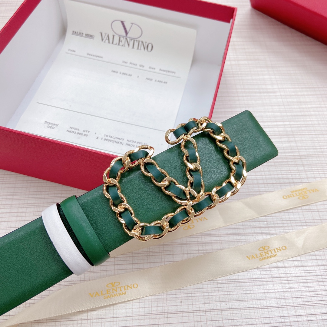 Valentino Leather Belts 1:1 Mirror Version