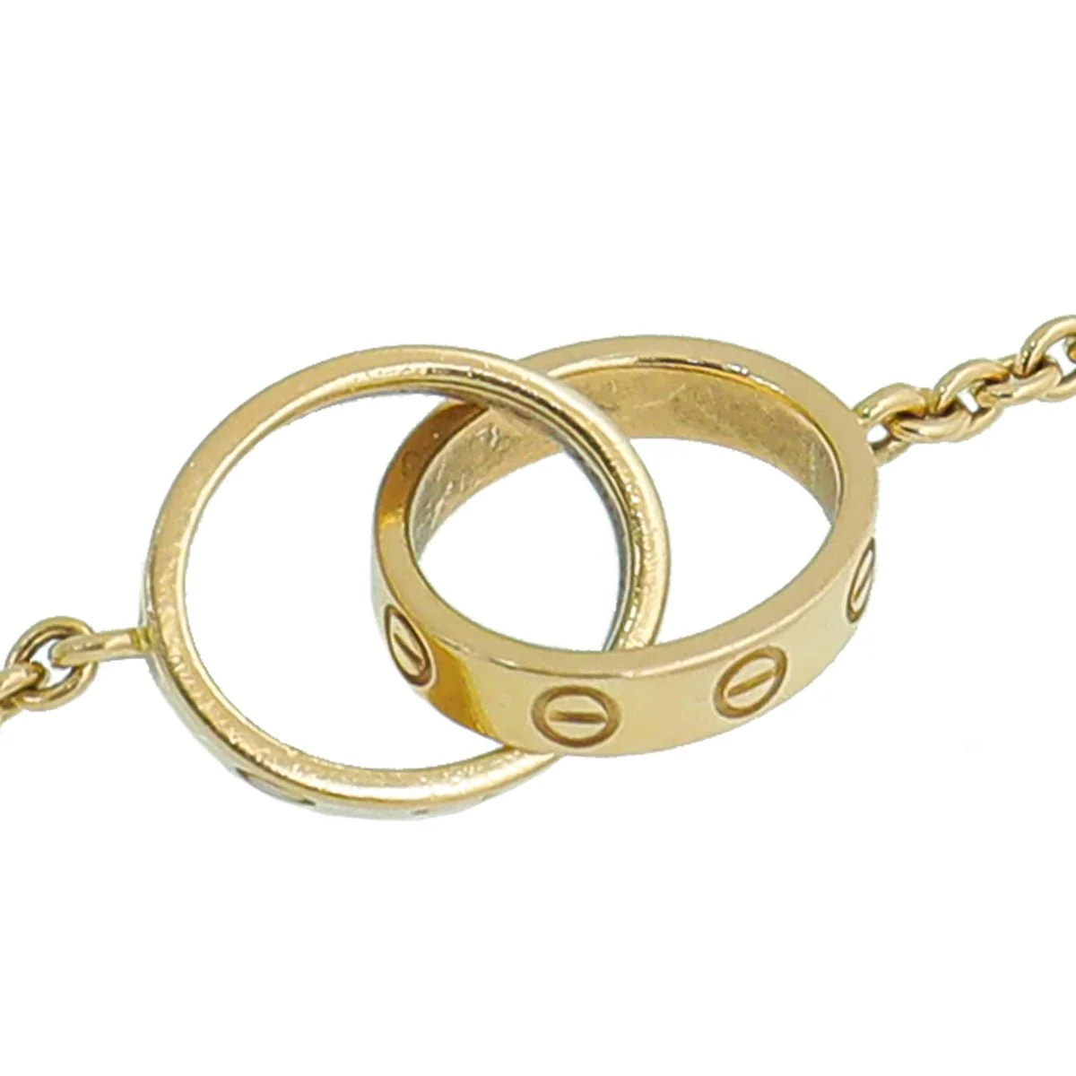 Cartier 18K Yellow Gold Love 2 Hoop Bracelet