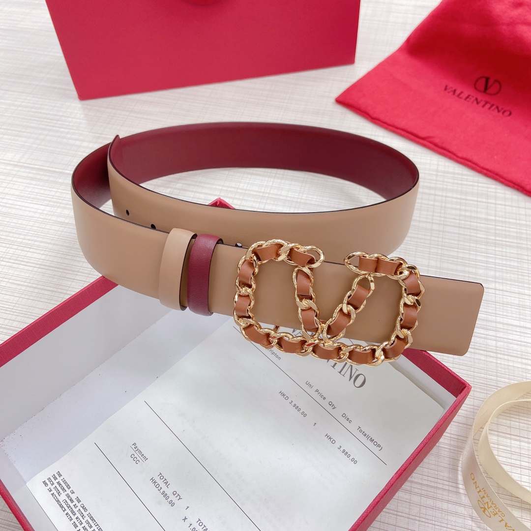 Valentino Leather Belts 1:1 Mirror Version