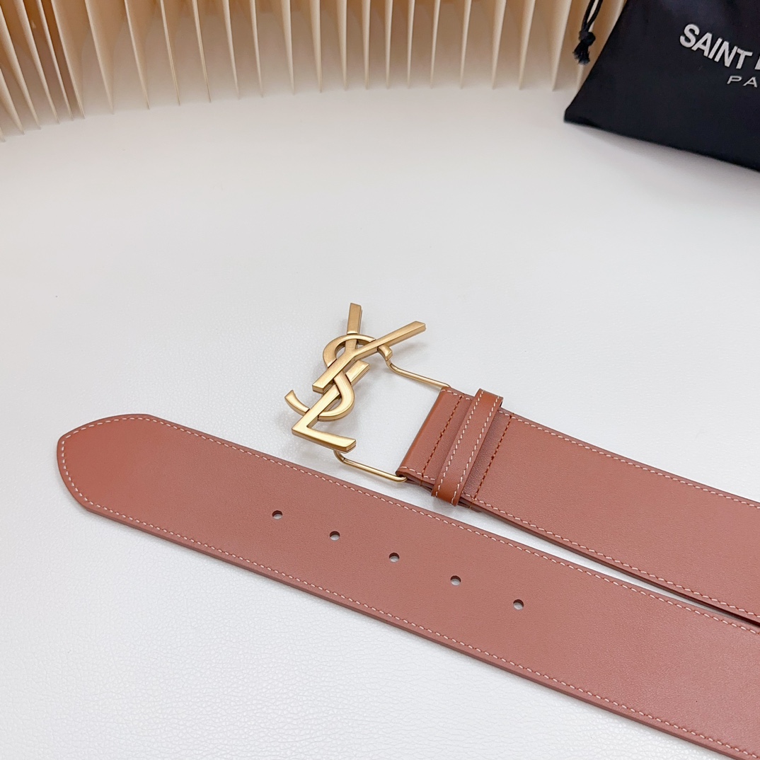 YSL Saint Laurent Leather Belts 1:1 Mirror Version