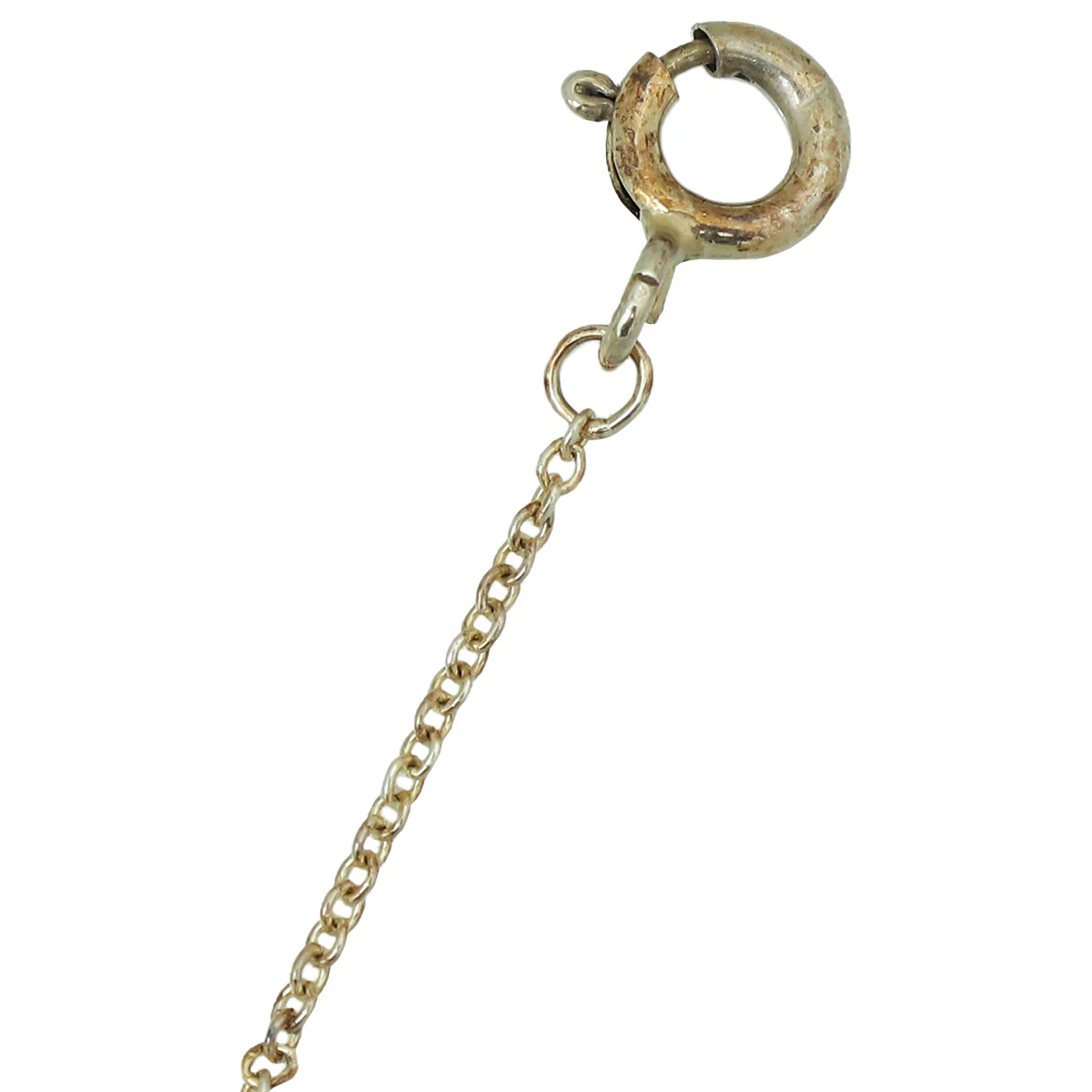 Tiffany & Co Sterling Silver Heart Keyhole Lock Pendant Necklace