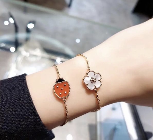 Van Cleef Plum Bossom Bracelet Dupe, Rose Gold