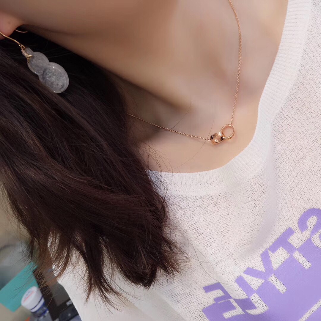 Cartier Double Ring Necklace, LOVE NECKLACE