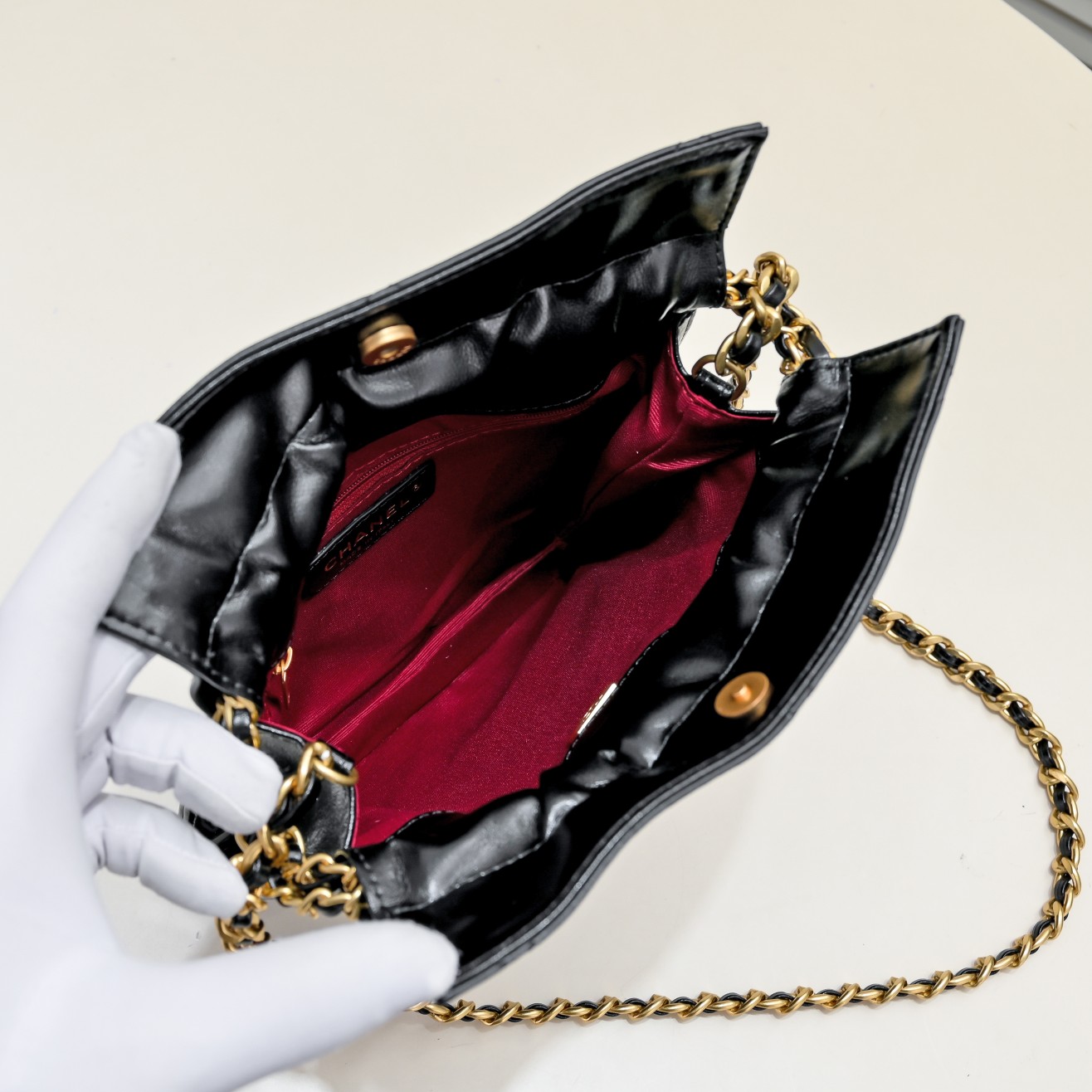 Chanel Drawstring Trash Bag Shoulder Bag Handbag