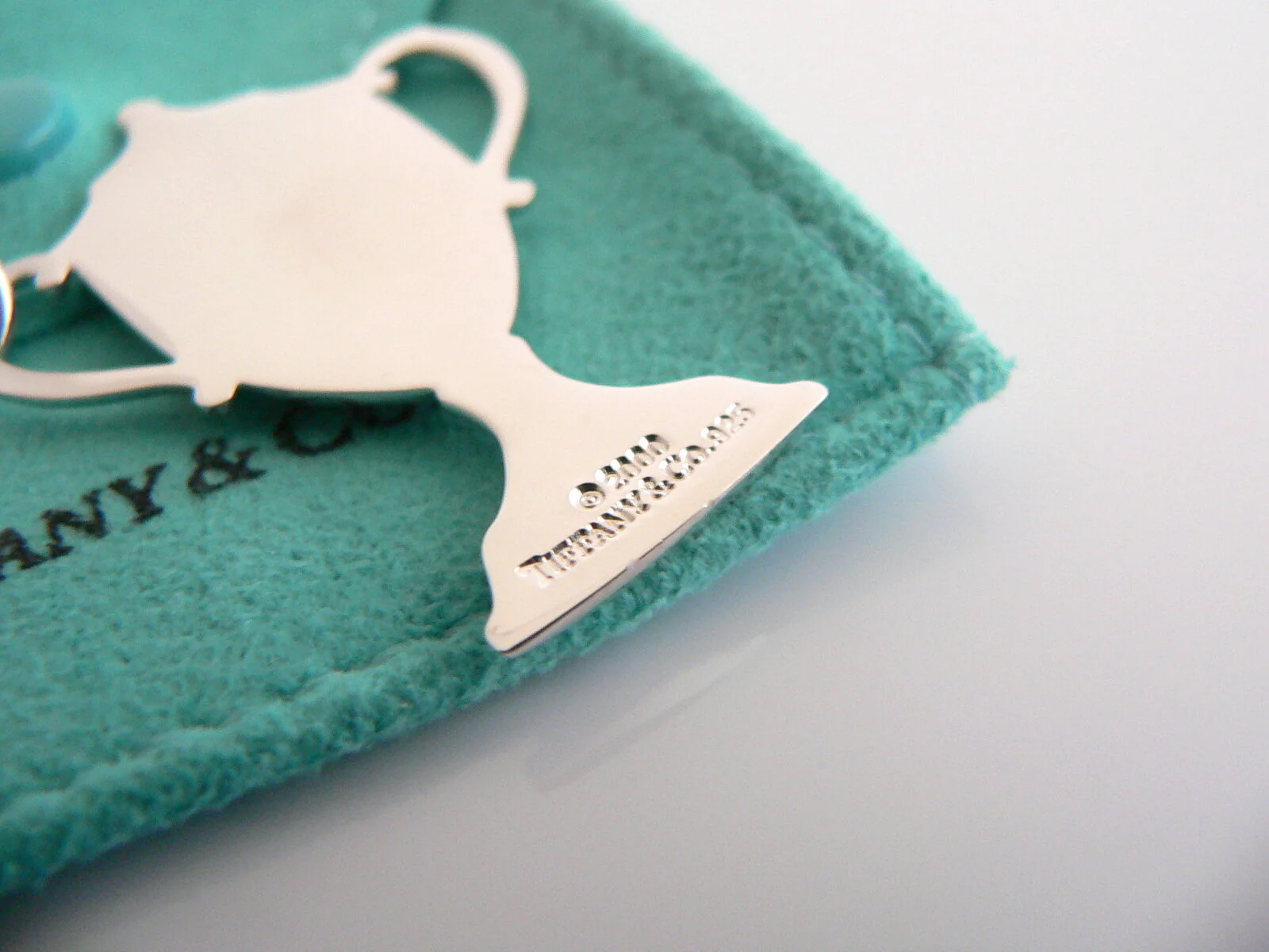 Tiffany & Co Silver Trophy Key Ring Key Chain Keychain Winner Award Gift Love
