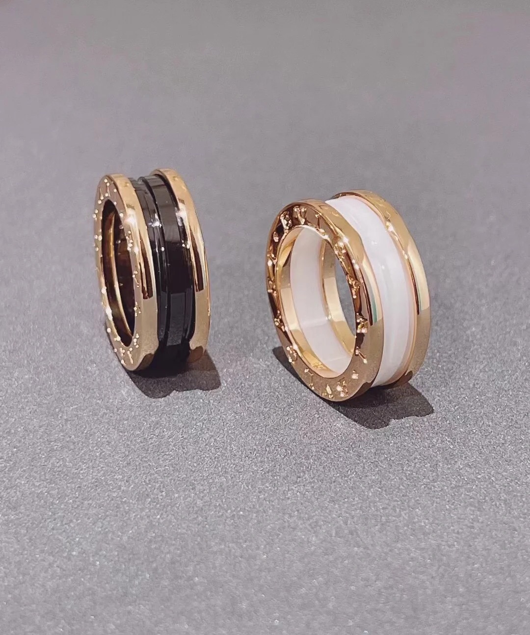 Bvlgari B.ZERO1 RING Replica Two Band, Rose Gold