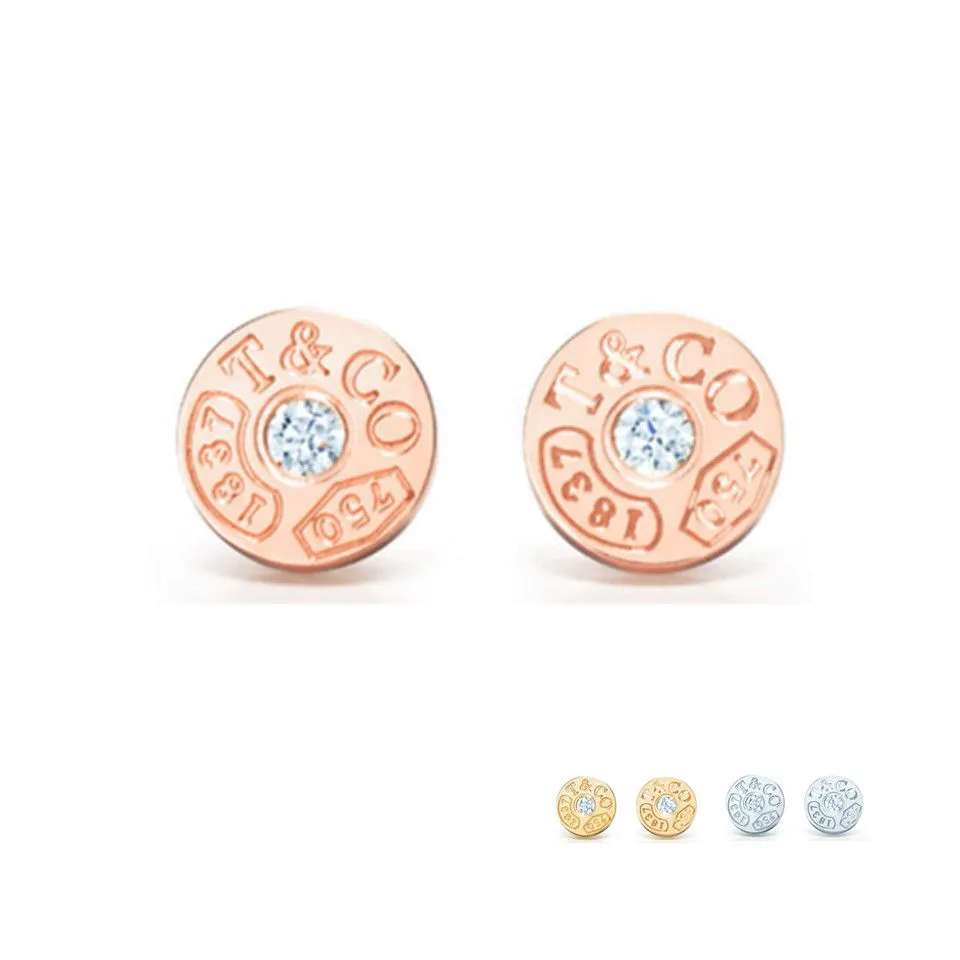 Tiffany 1837 Circle Stud Earrings Colorful Party Jewelry For Lady