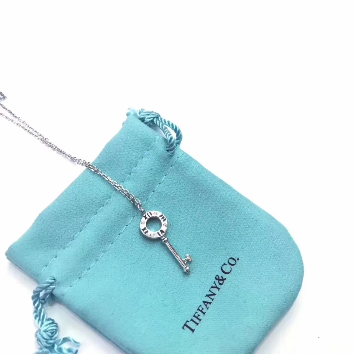 Tiffany Atlas Pierced Key Inlaid Crystals Pendant Necklace Hot Selling Jewellery Online GRP09023