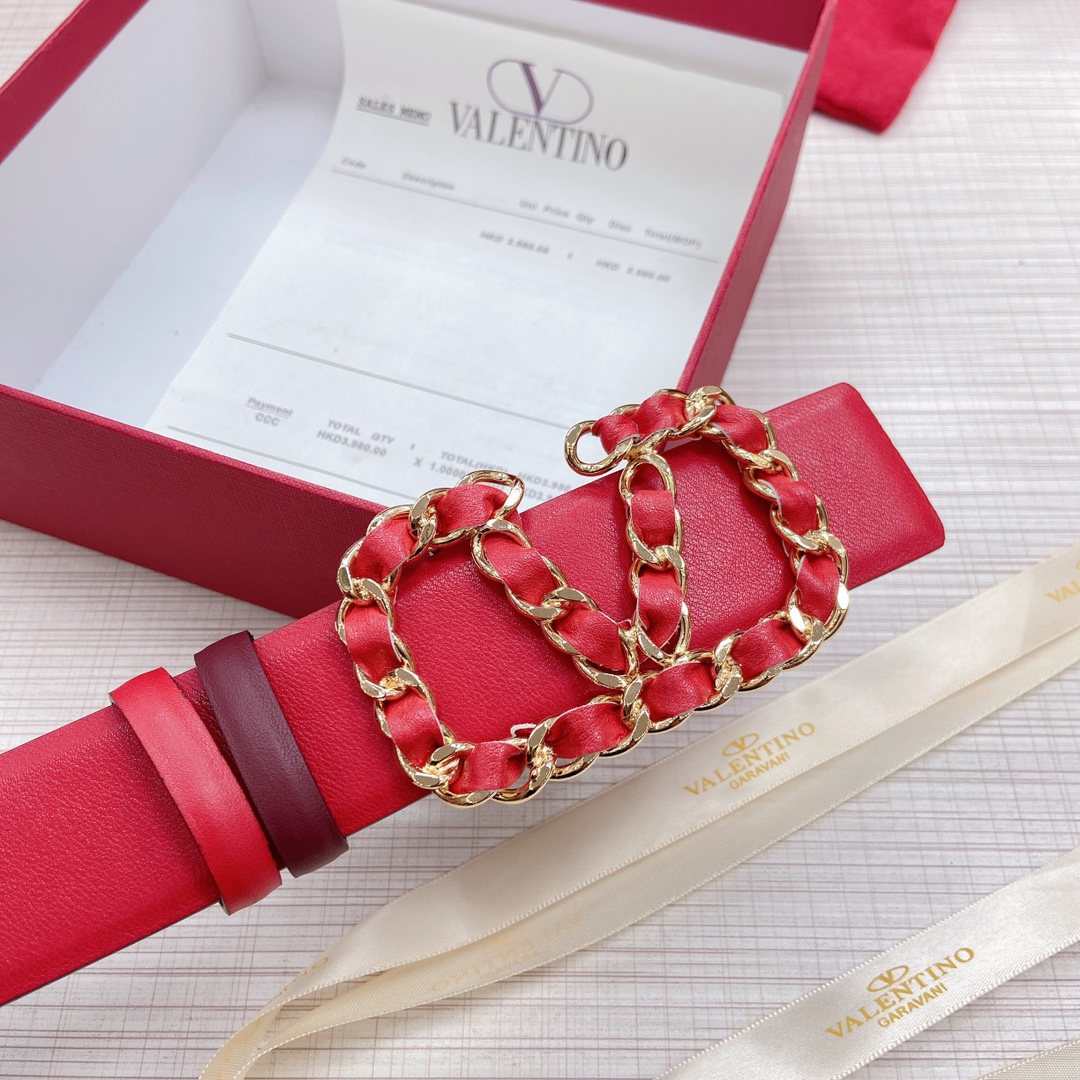 Valentino Leather Belts 1:1 Mirror Version