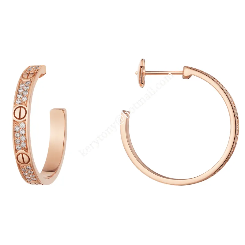 Women��s Jewellery Cartier Love Earrings Yellow Gold/Rose Gold/White Gold With Diamonds N8515192 Cheap
