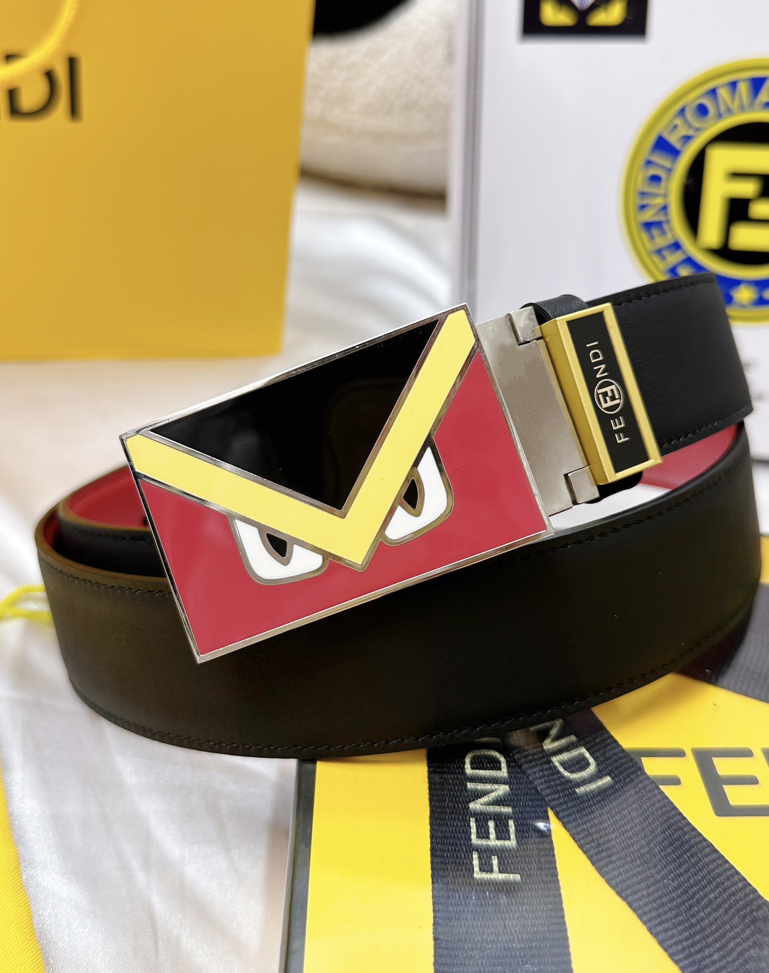 Fendi Leather Belts 1:1 Mirror Version