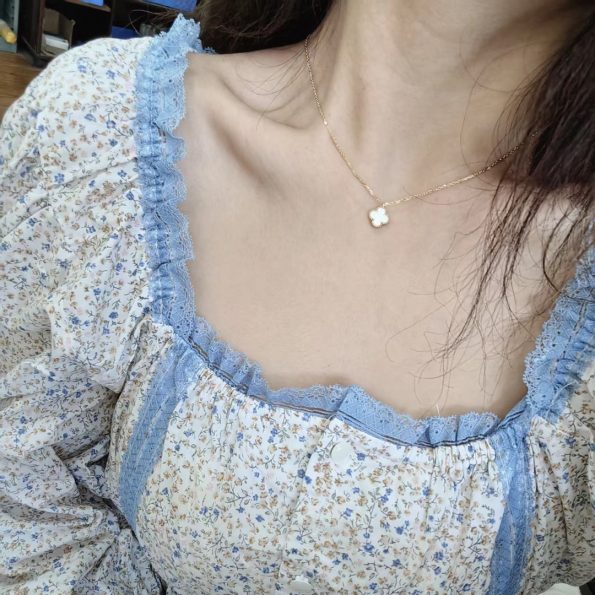 Van Cleef Necklace Dupe, Mini Four Leaf Clover Necklace