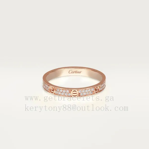 Cartier Love Ring Small Model Rose Gold with Diamonds B4218100